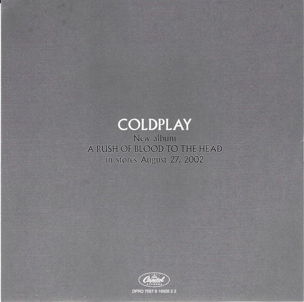 Coldplay : In My Place (CD, Single, Promo)