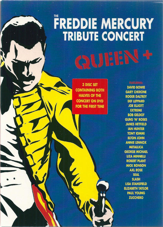 Queen + Various : The Freddie Mercury Tribute Concert (3xDVD-V, Multichannel, NTSC)