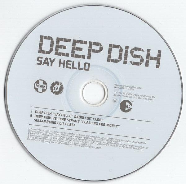 Deep Dish : Say Hello (CD, Single)