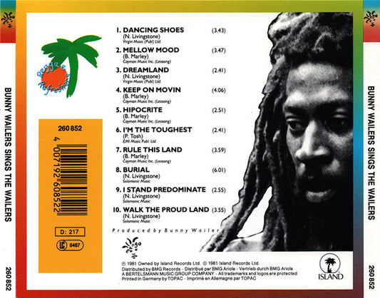 Bunny Wailer : Sings The Wailers (CD, Album, RE)