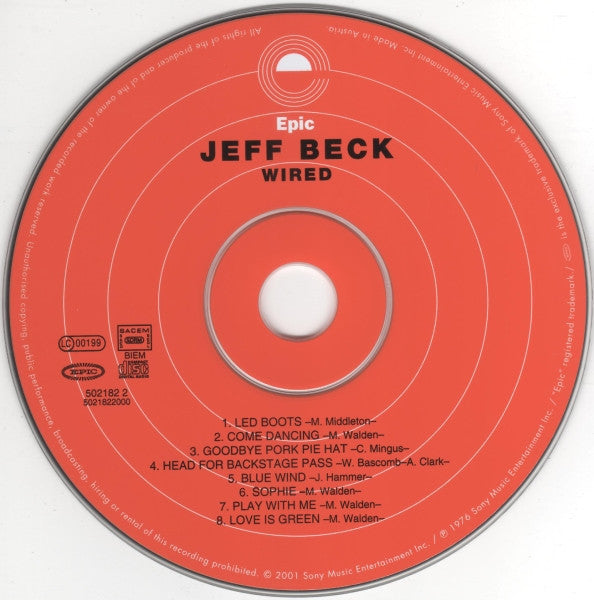 Jeff Beck : Wired (CD, Album, RE, RM)