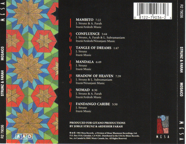 Strunz & Farah : Mosaico (CD, Album, RE)