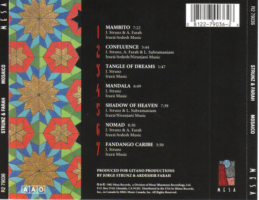 Strunz & Farah : Mosaico (CD, Album, RE)