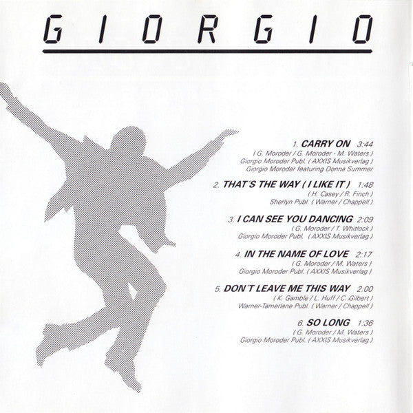 Giorgio Moroder : Forever Dancing (CD, Album, Mixed)