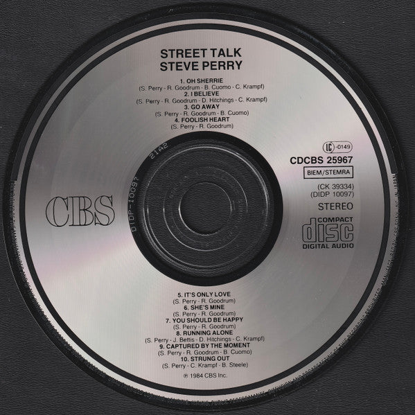 Steve Perry : Street Talk (CD, Album)