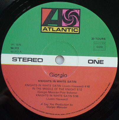 Giorgio Moroder : Knights In White Satin (LP, Album)