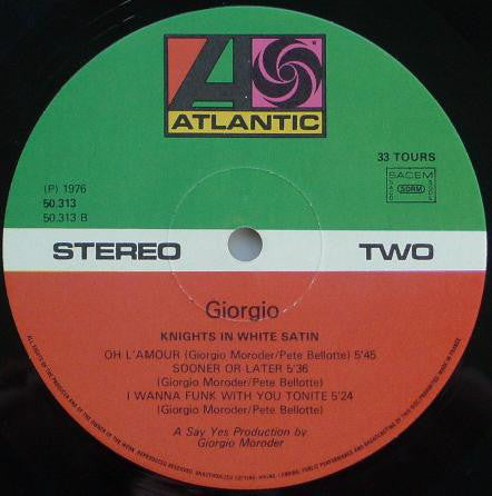 Giorgio Moroder : Knights In White Satin (LP, Album)