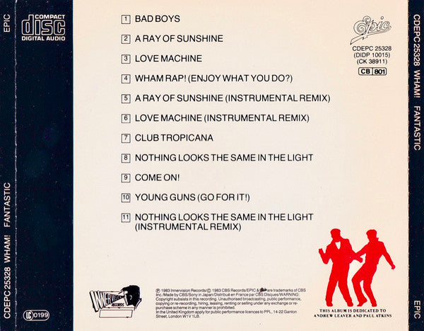 Wham! : Fantastic (CD, Album, RP)