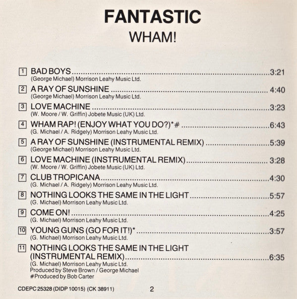 Wham! : Fantastic (CD, Album, RP)