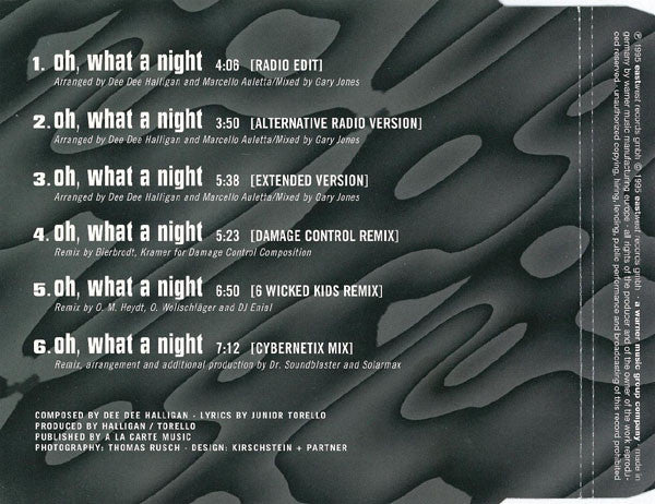 The Weather Girls : Oh, What A Night (CD, Maxi)