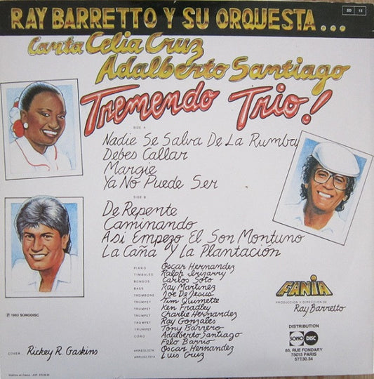 Ray Barretto Y Su Orquestra Canta Celia Cruz, Adalberto Santiago : Celia, Ray & Adalberto - Tremendo Trio! (LP, Album)