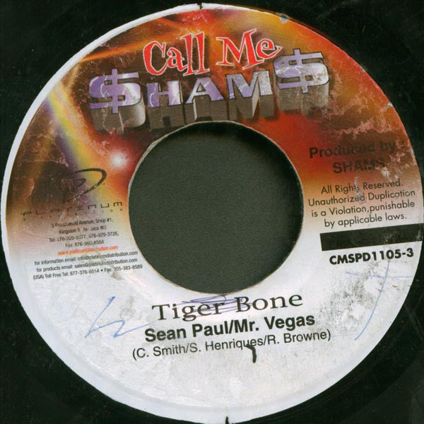 Sean Paul & Mr. Vegas : Tiger Bone (7")