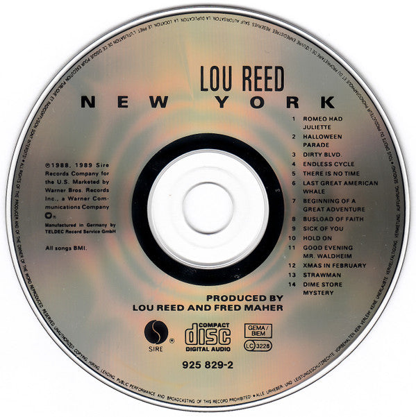 Lou Reed : New York (CD+G, Album)