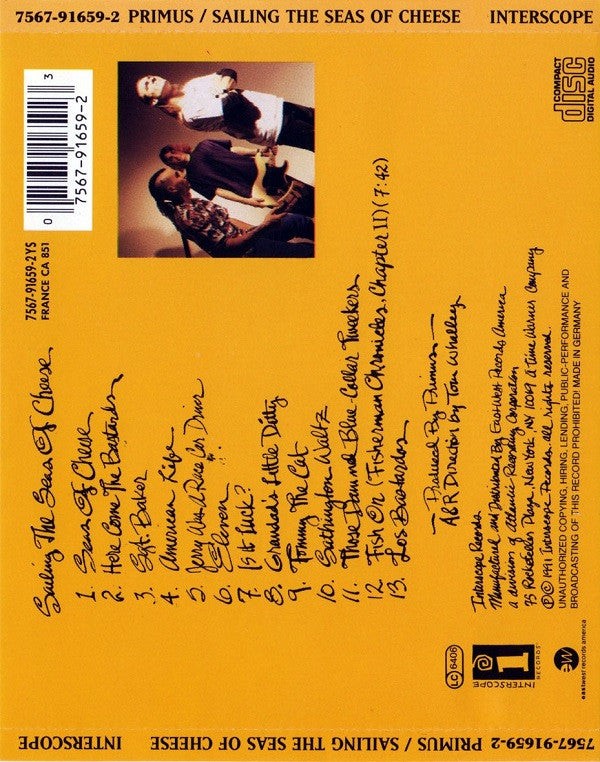 Primus : Sailing The Seas Of Cheese (CD, Album)
