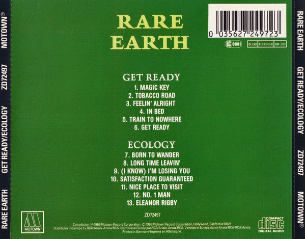 Rare Earth : Get Ready / Ecology (CD, Comp)