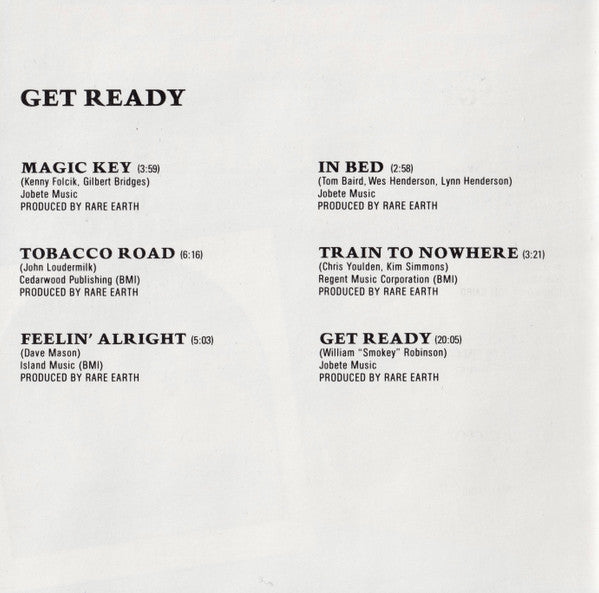 Rare Earth : Get Ready / Ecology (CD, Comp)