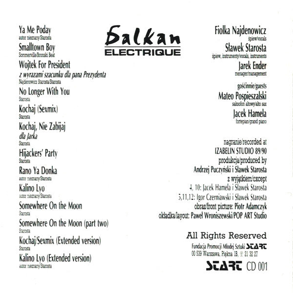 Balkan Electrique : Kochaj, Nie Zabijaj (CD, Album)