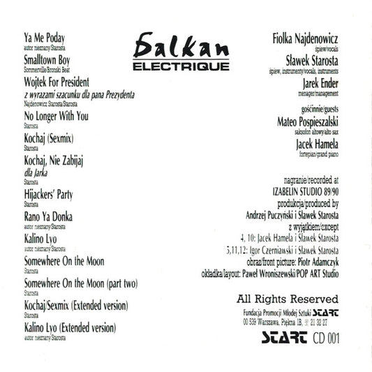 Balkan Electrique : Kochaj, Nie Zabijaj (CD, Album)