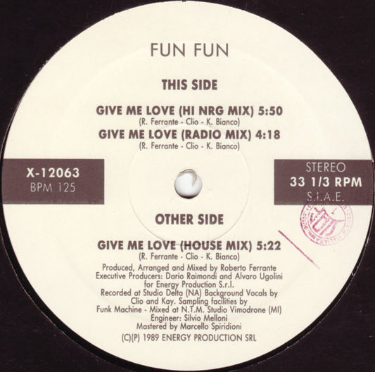Fun Fun : Give Me Love (12")
