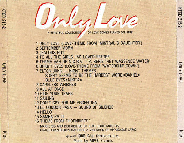 Ernestine Stoop : Only Love (CD, Album)