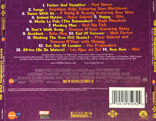 Various : The Wild Thornberrys Movie, Music From The Motion Picture (CD, Album, Comp)