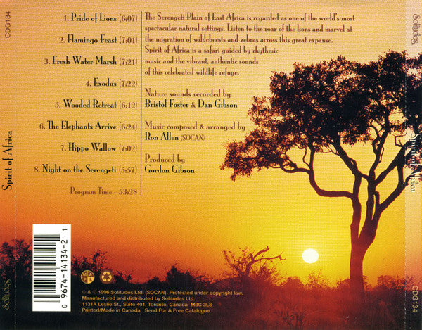 Dan Gibson : Spirit Of Africa (CD, Album)