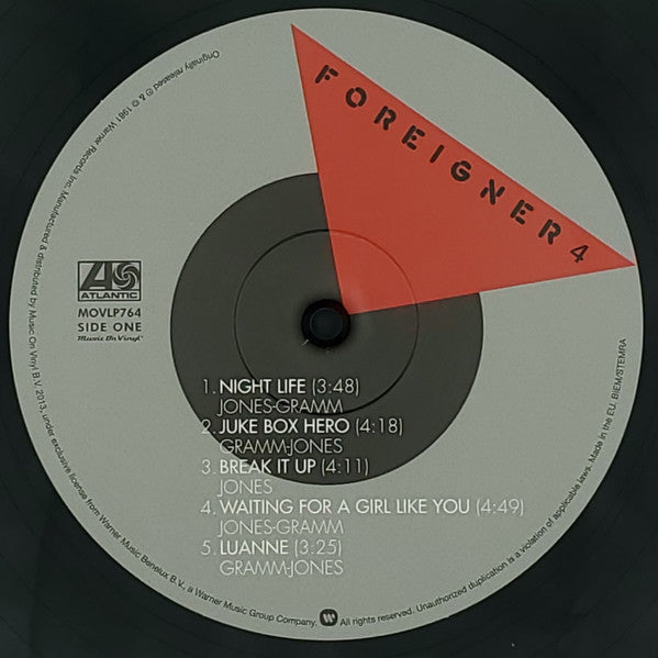 Foreigner : 4 (LP, Album, RE, 180)