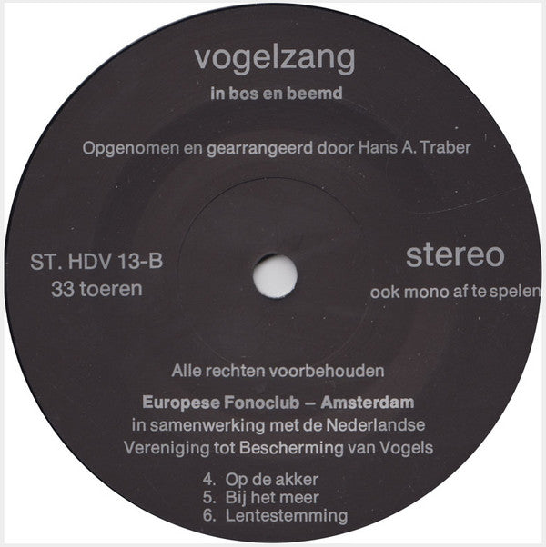 Hans A. Traber : Vogelzang (In Bos En Beemd) (7", EP)
