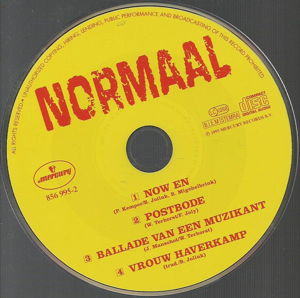 Normaal : Now En (CD, Maxi)