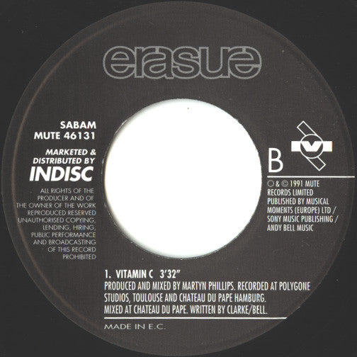 Erasure : Love To Hate You (7", Single)