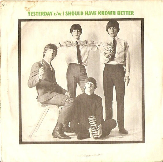 The Beatles : Yesterday c/w I Should Have Known Better (7", Single)
