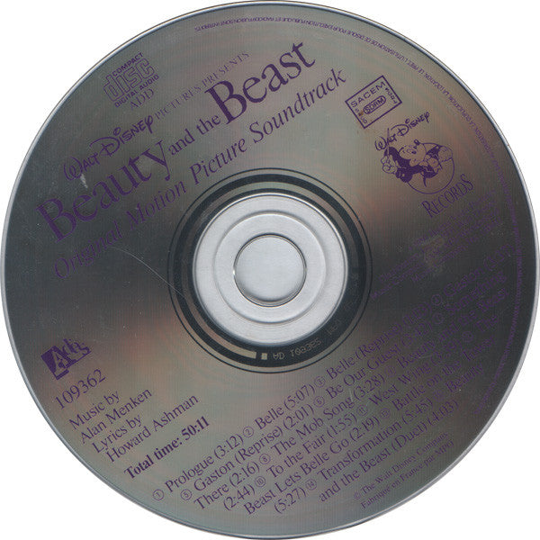Alan Menken & Howard Ashman : Beauty And The Beast (CD, Album)