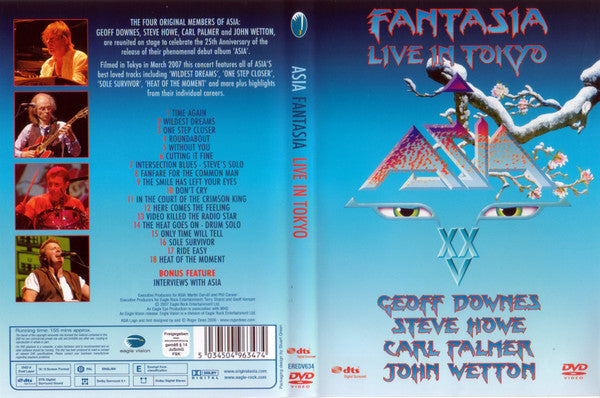 Asia (2) : Fantasia (Live In Tokyo) (DVD, Multichannel, PAL)