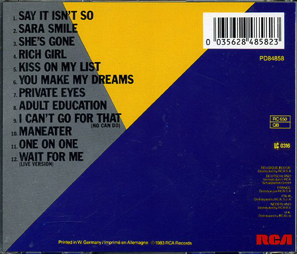 Daryl Hall & John Oates : Greatest Hits - Rock 'N Soul Part 1 (CD, Comp, RP)