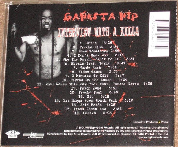 Ganksta Nip : Interview With A Killa (CD, Album)