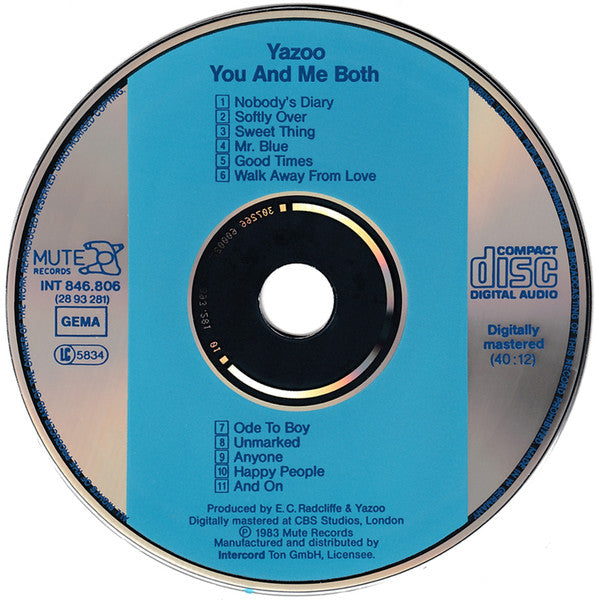 Yazoo : You And Me Both (CD, Album)