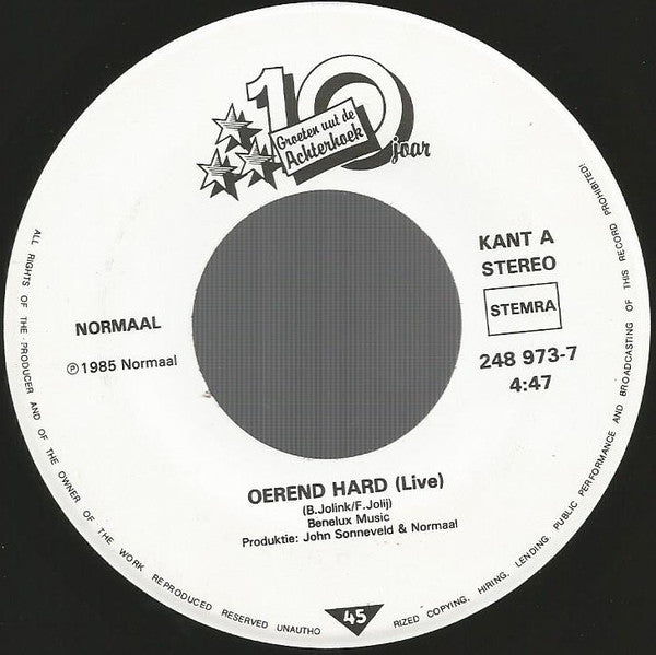 Normaal : Oerend Hard (Live) (7")