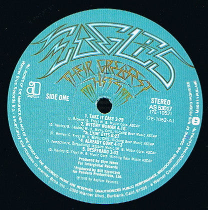 Eagles : Their Greatest Hits 1971-1975 (LP, Album, Comp, Emb)
