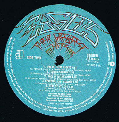 Eagles : Their Greatest Hits 1971-1975 (LP, Album, Comp, Emb)