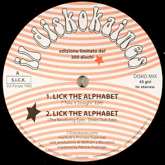The Diskokaines : Lick The Alphabet (12", Ltd)