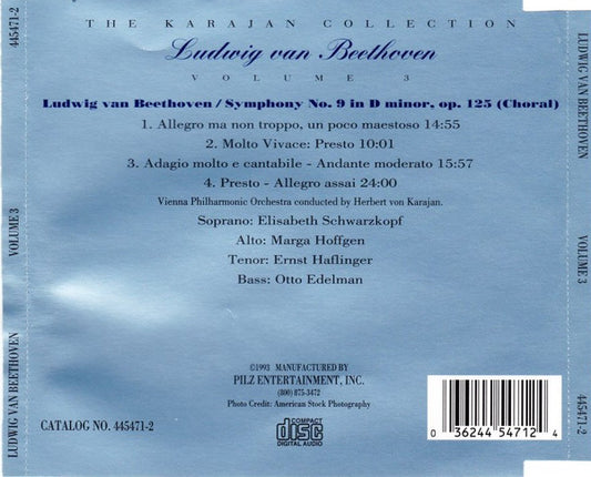 Ludwig van Beethoven, Herbert Von Karajan Conducts The Wiener Philharmoniker : Symphony No. 9 In D Minor, Op.125 (Choral) (CD, Album)