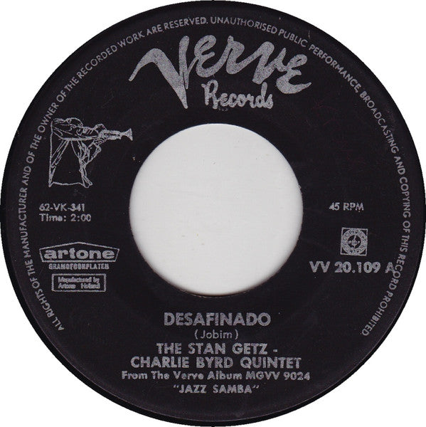 Stan Getz, Charlie Byrd : Desafinado / Jazz Theme From Dr. Kildare (7", Single)