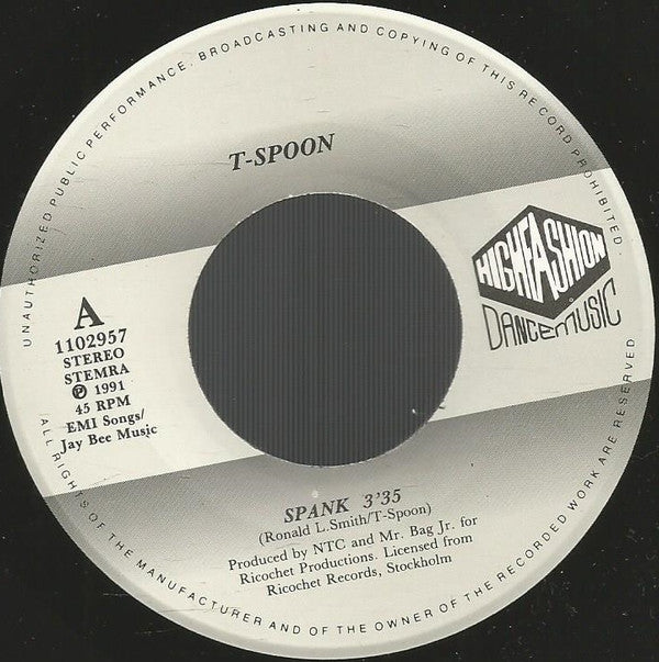 T-Spoon (2) : Spank (7", Single)