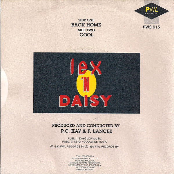 Lex 'n Daisy : Back Home (7", Single)