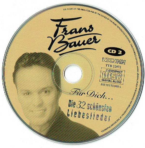 Frans Bauer : Für Dich - Die 32 Schönsten Liebeslieder (2xCD, Comp)