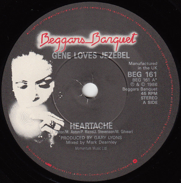 Gene Loves Jezebel : Heartache (7", Single)