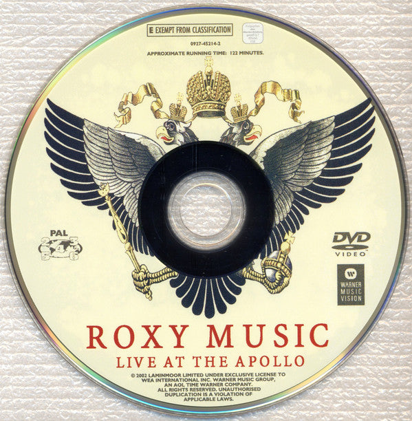 Roxy Music : Live At The Apollo (DVD-V, Multichannel, PAL, DTS)
