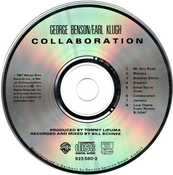 George Benson / Earl Klugh : Collaboration (CD, Album)