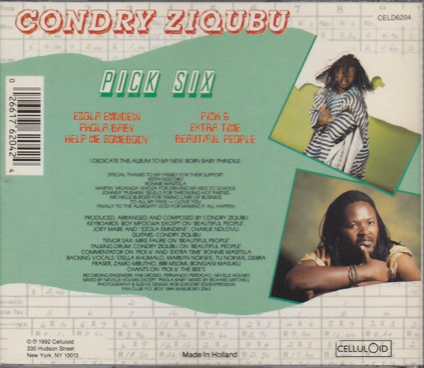 Condry Ziqubu : Pick Six (CD, Album)