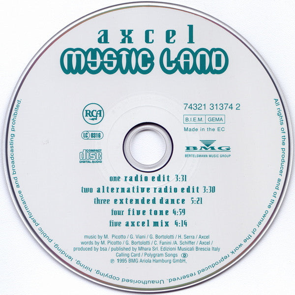 Axcel : Mystic Land (CD, Maxi)